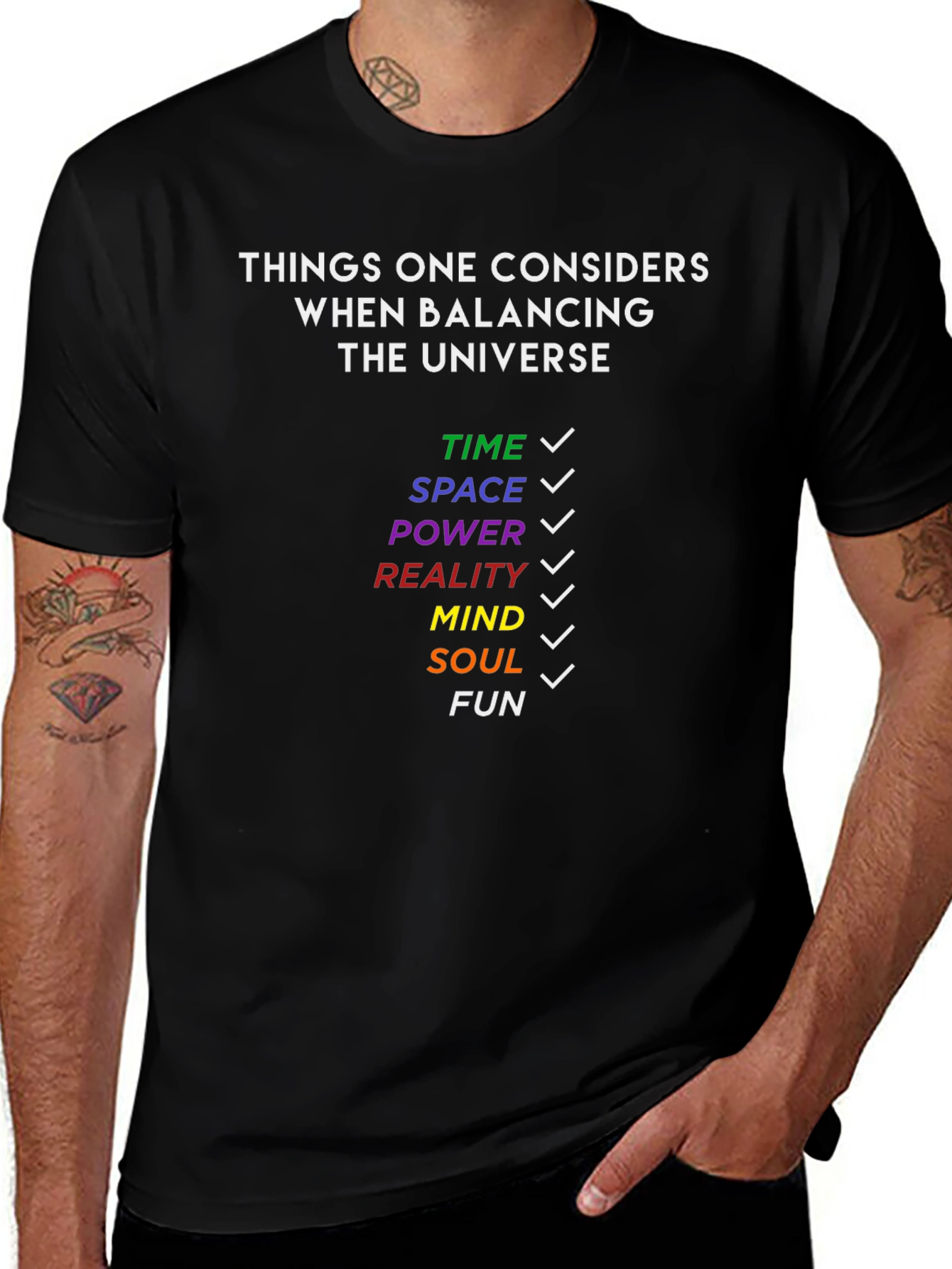 Balancing Universe T-Shirt - Fun Geeky Tee