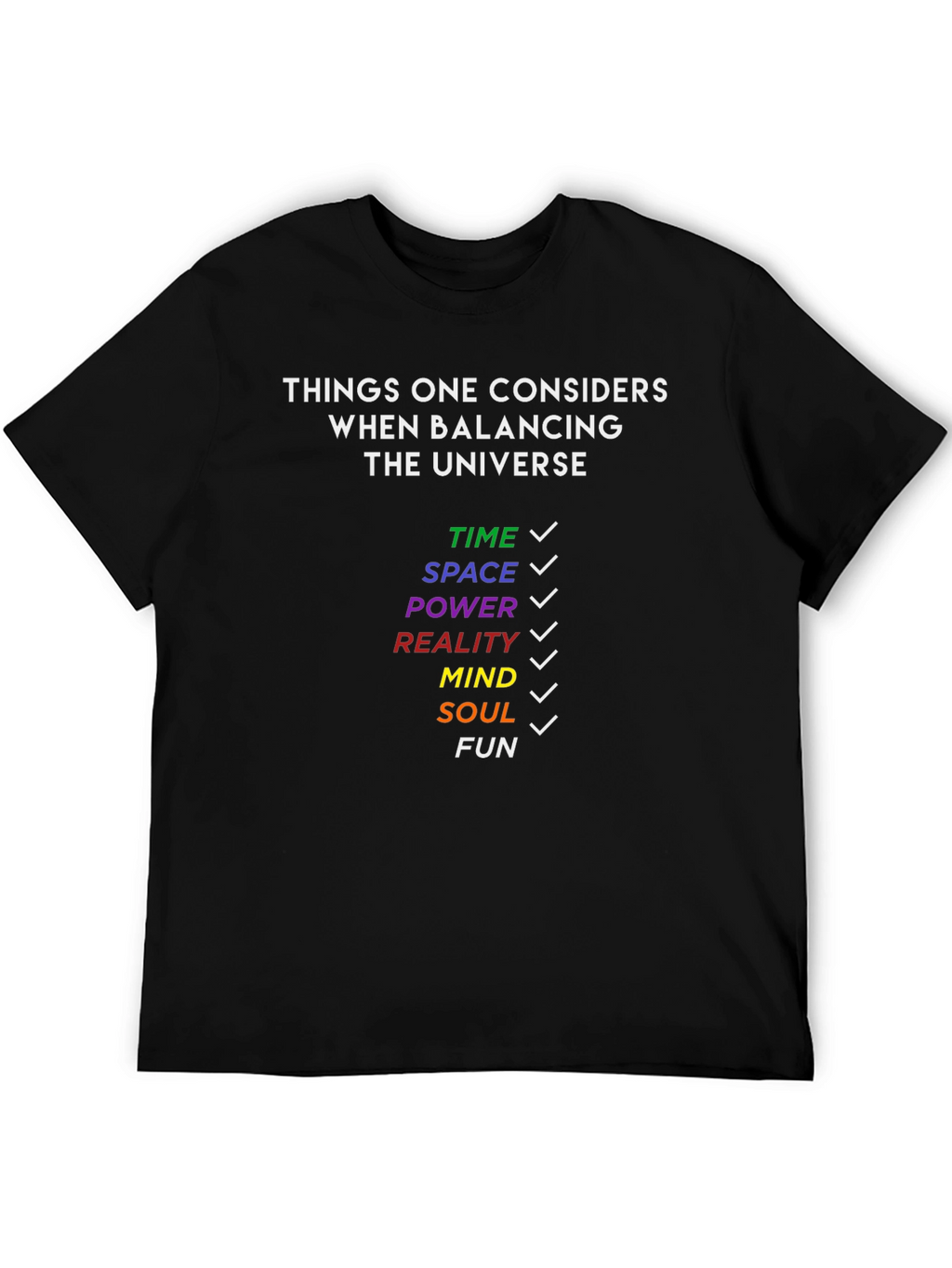 Balancing Universe T-Shirt - Fun Geeky Tee
