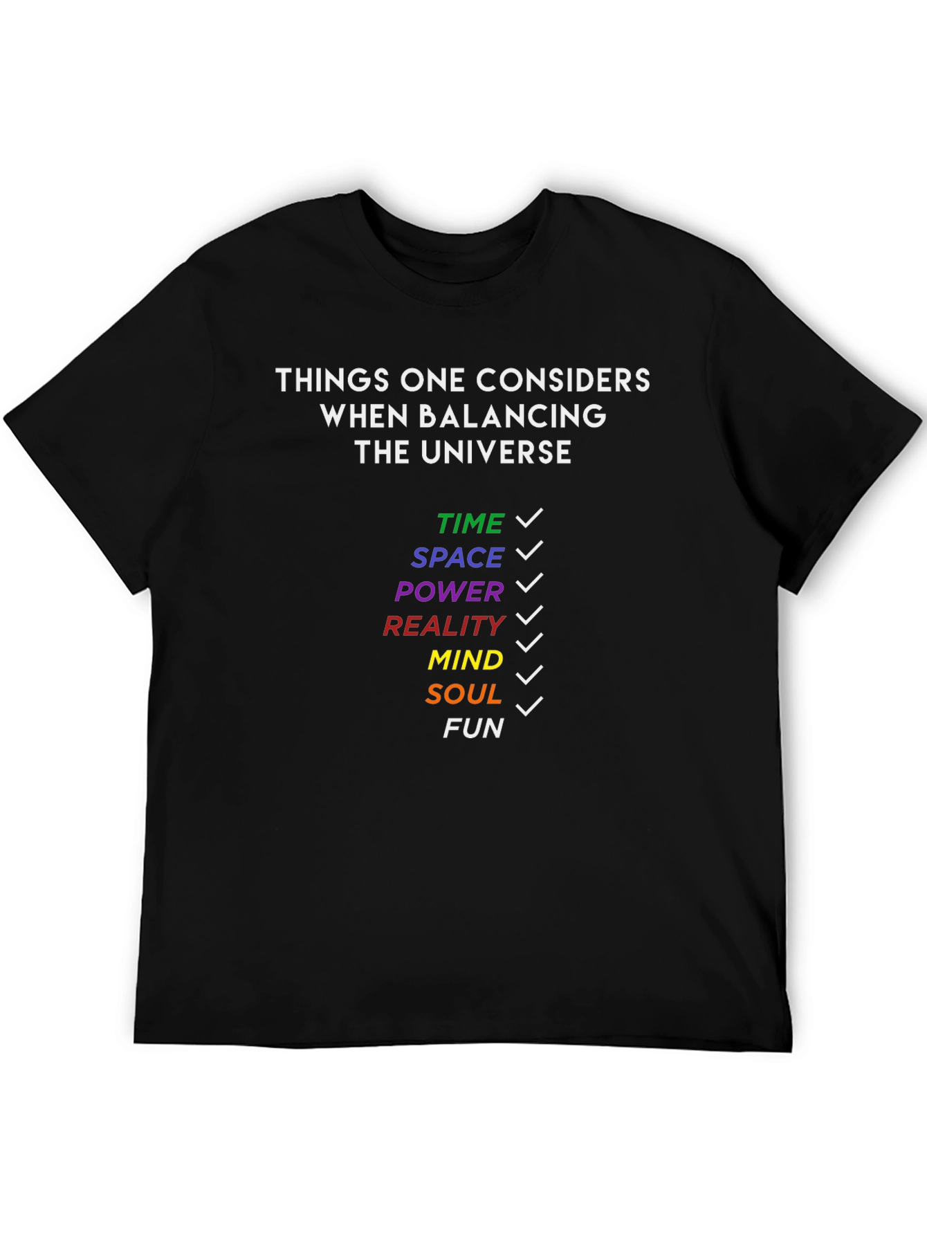 Balancing Universe T-Shirt - Fun Geeky Tee
