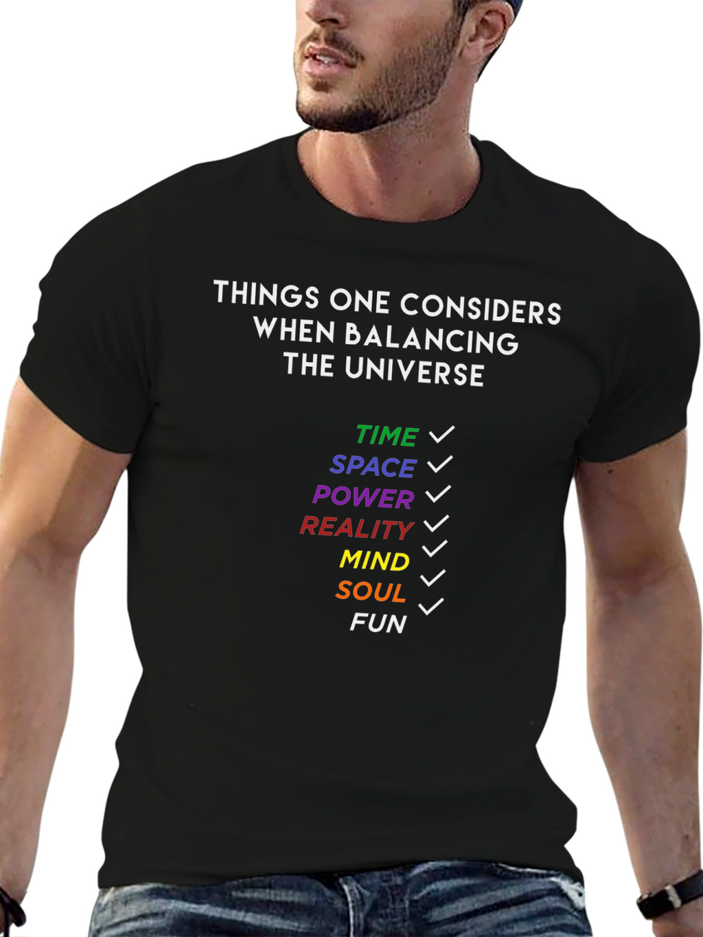 Balancing Universe T-Shirt - Fun Geeky Tee