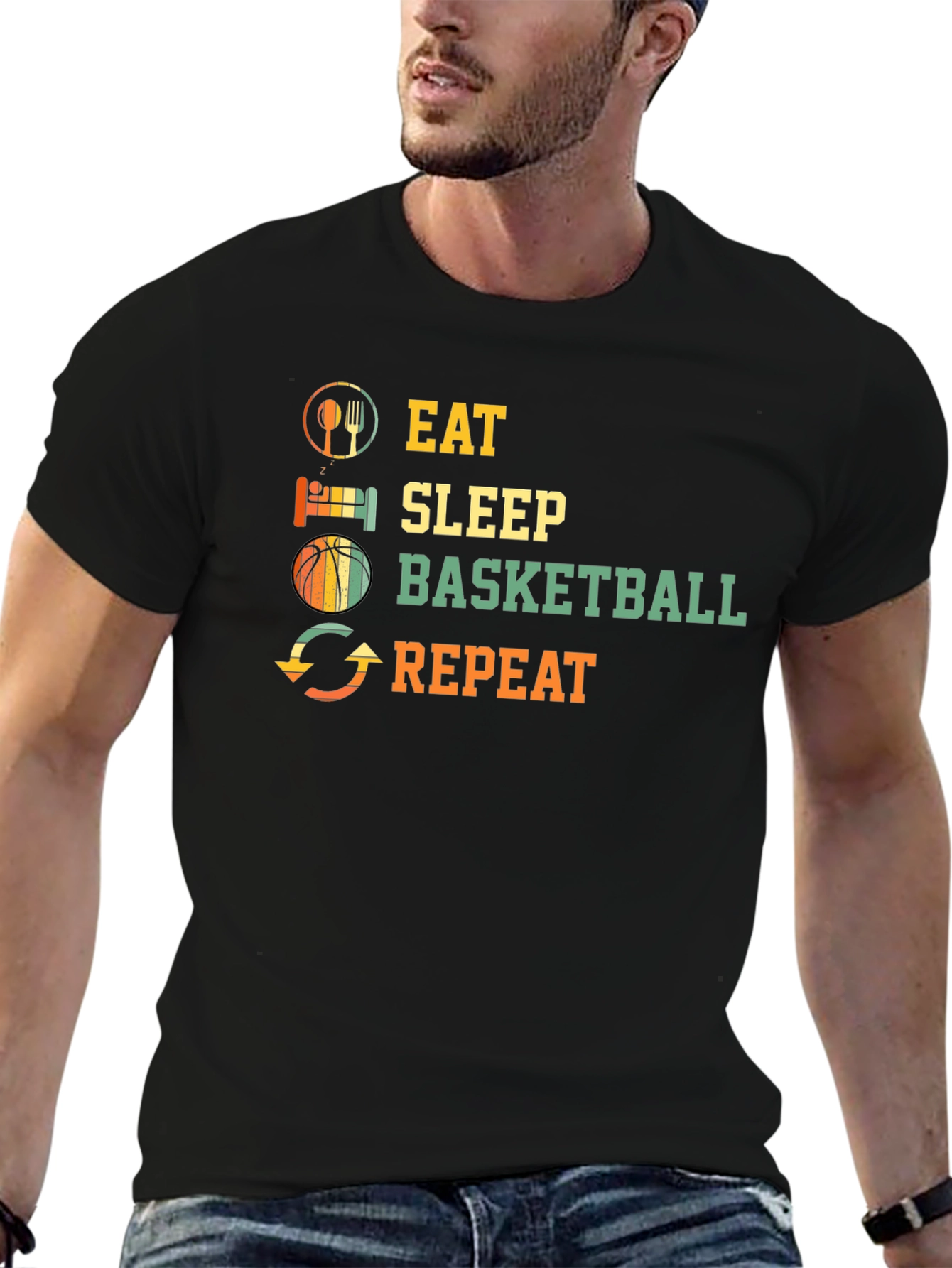 Eat Sleep Basketball Repeat T-Shirt