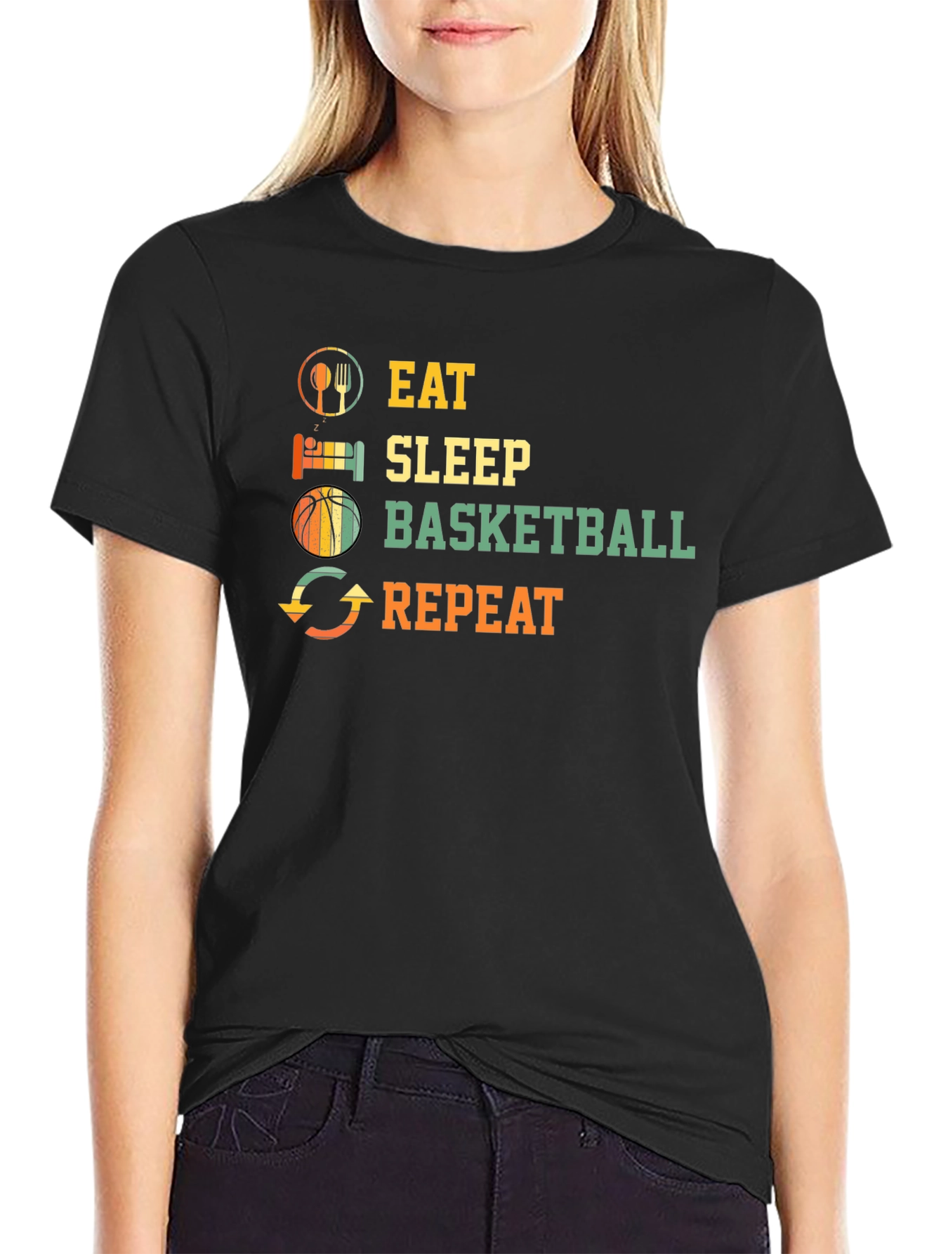 Eat Sleep Basketball Repeat T-Shirt