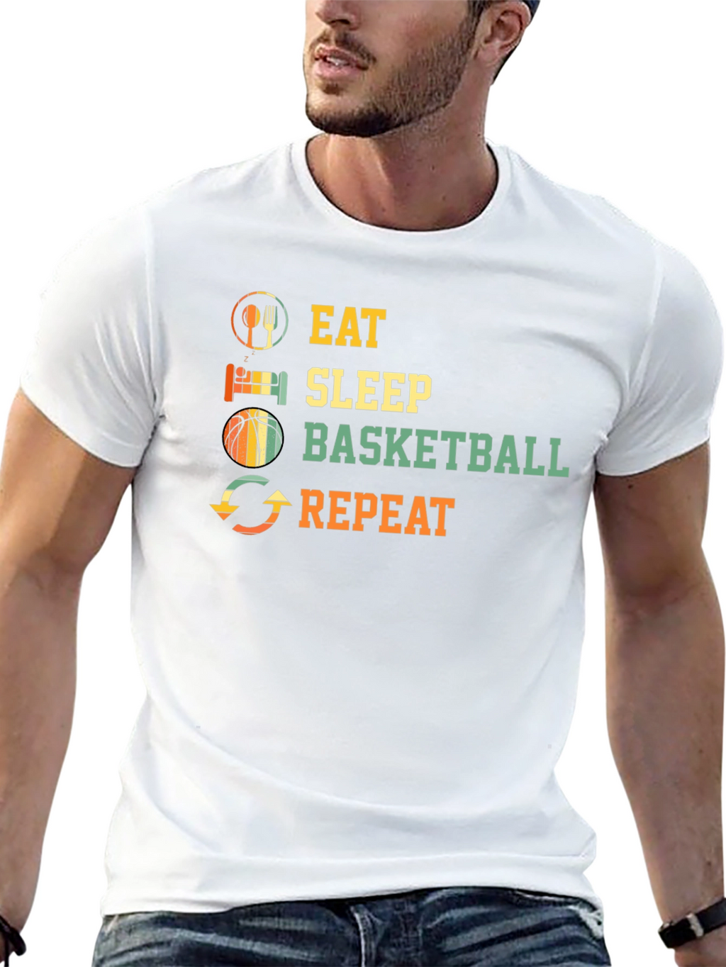 Eat Sleep Basketball Repeat T-Shirt