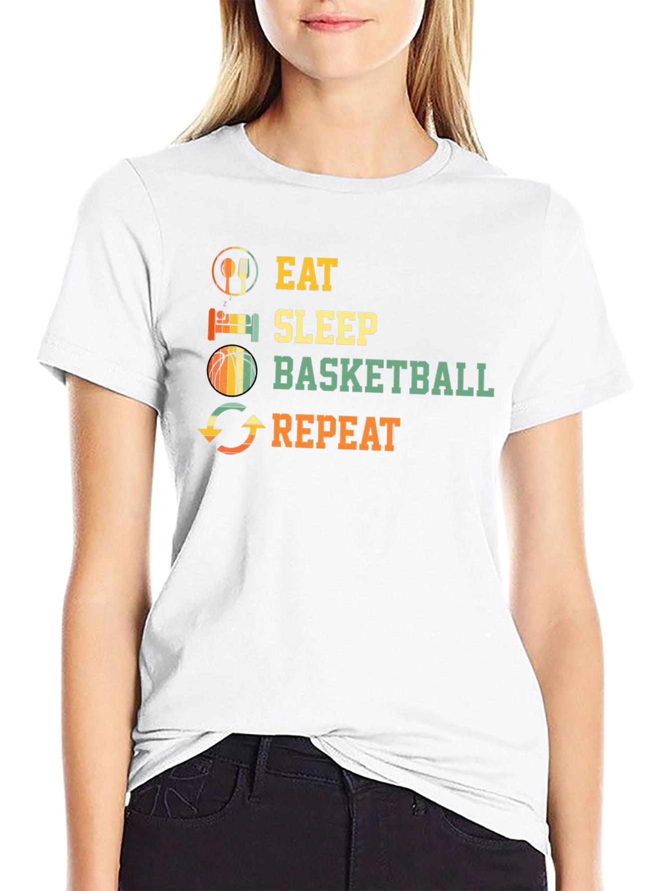 Eat Sleep Basketball Repeat T-Shirt