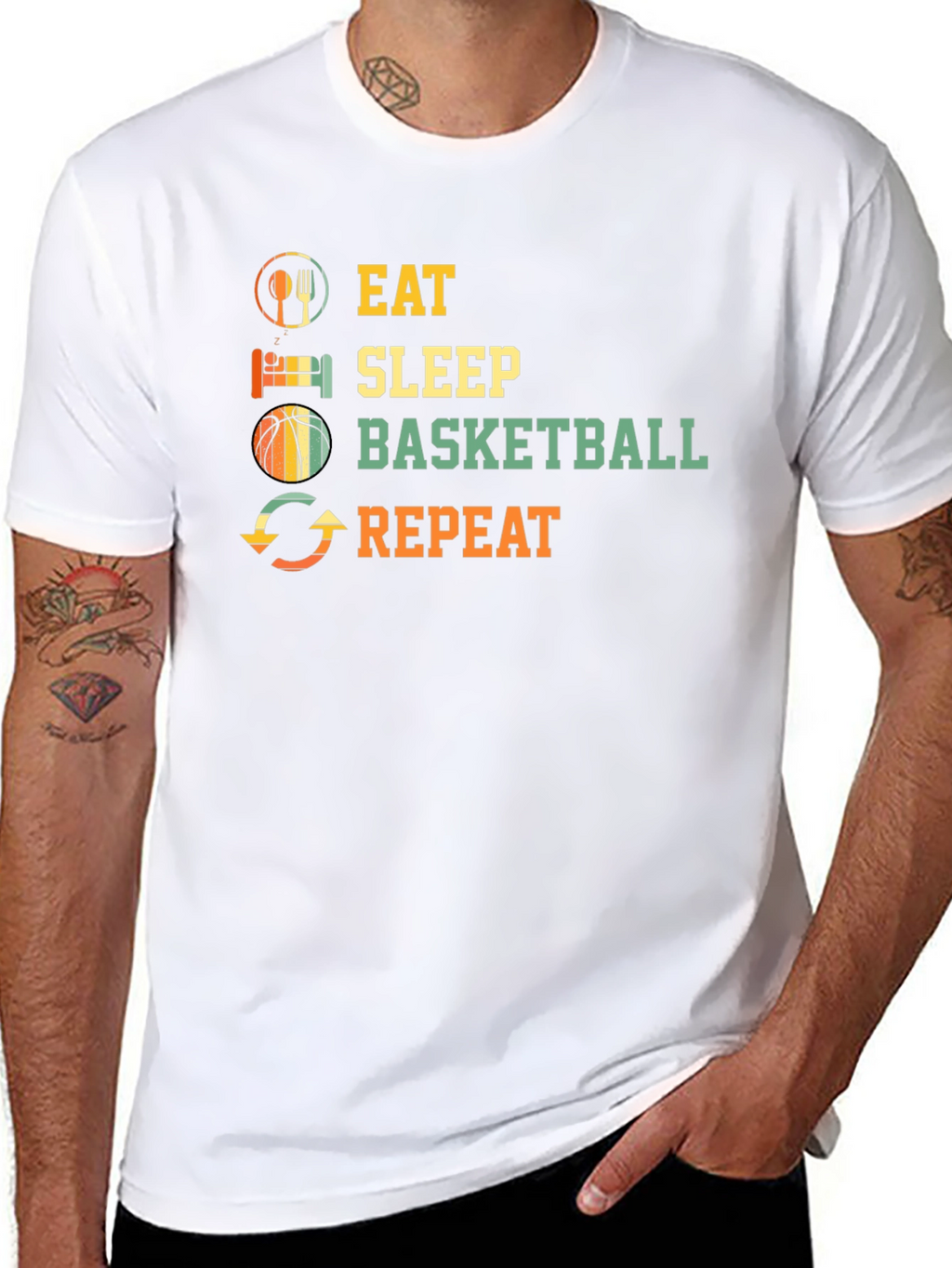 Eat Sleep Basketball Repeat T-Shirt
