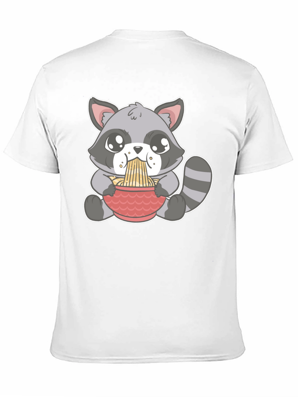 Cute Raccoon Ramen T-Shirt - Black