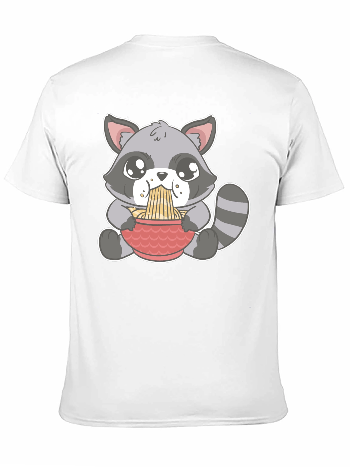 Cute Raccoon Ramen T-Shirt - Black