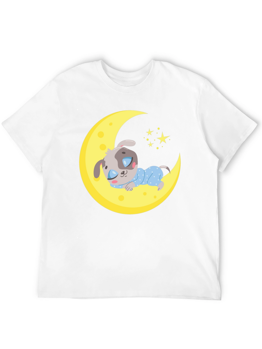 Cute Moon and Sleeping Dog T-Shirt