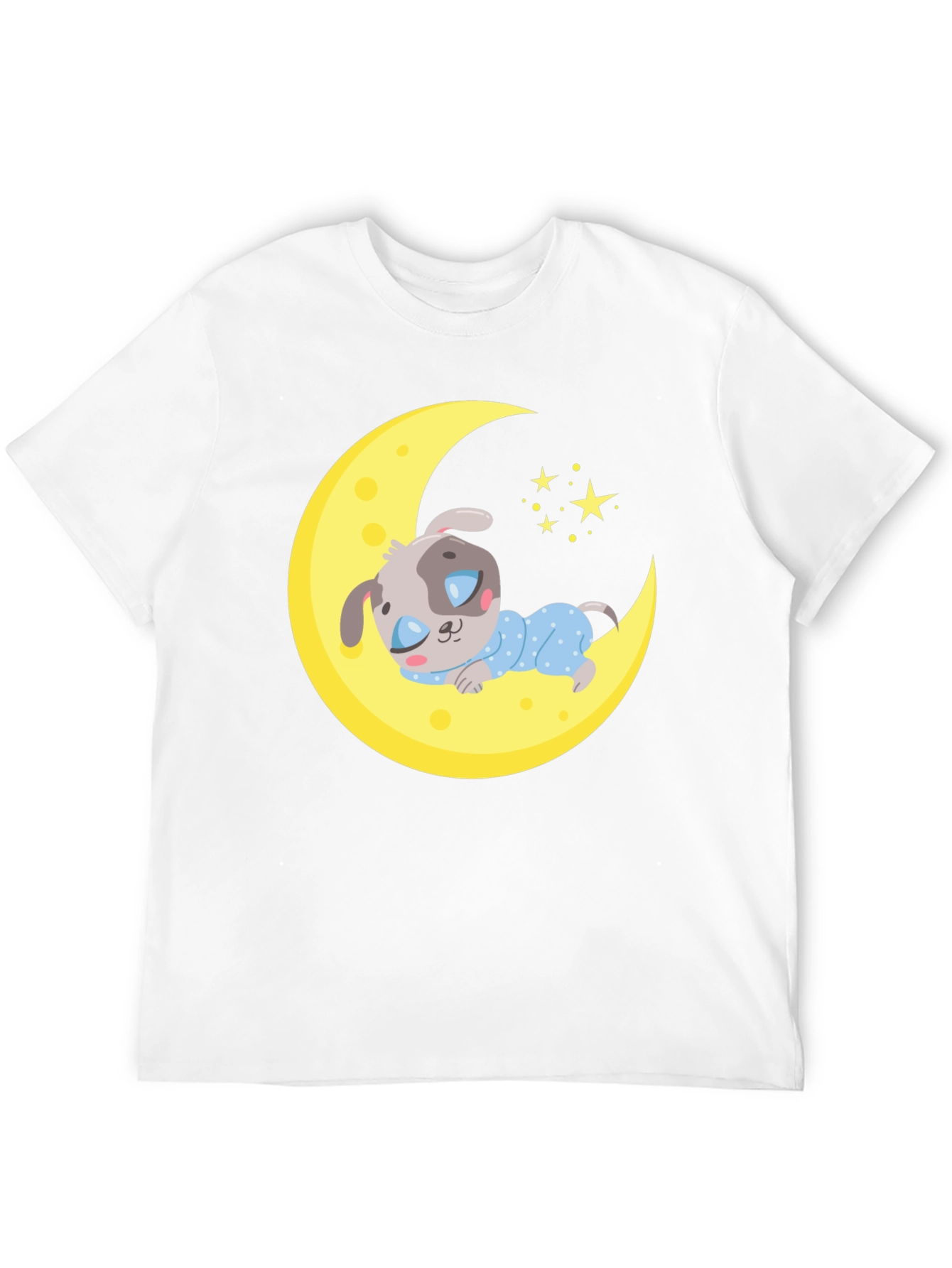 Cute Moon and Sleeping Dog T-Shirt