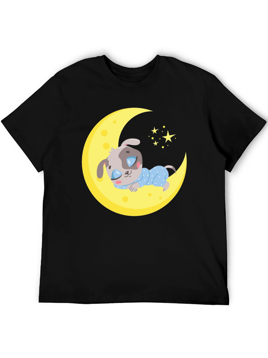 Cute Moon and Sleeping Dog T-Shirt