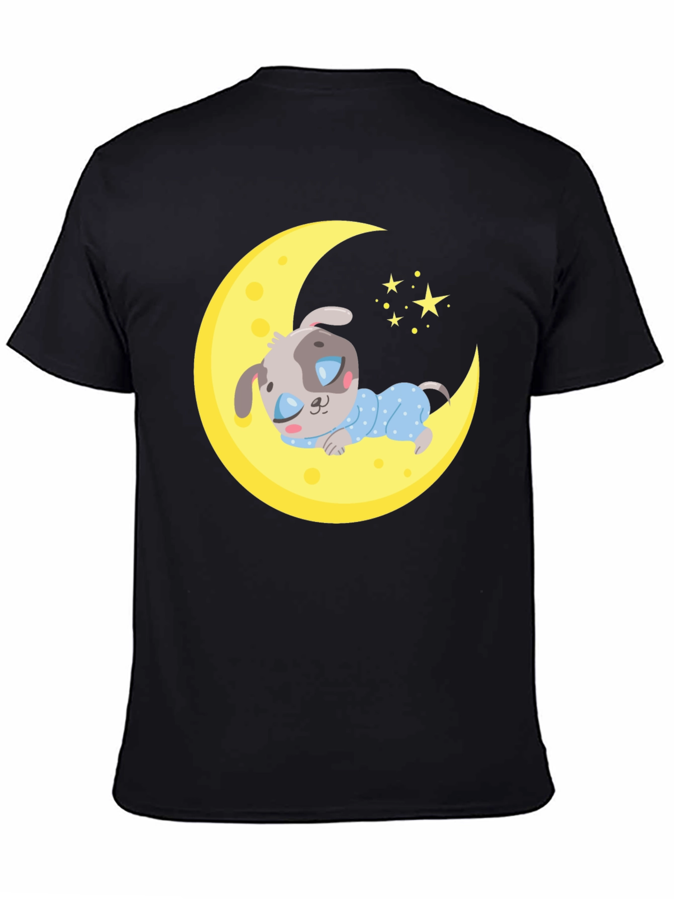 Cute Moon and Sleeping Dog T-Shirt
