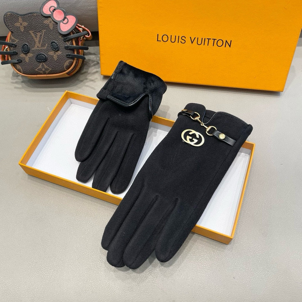GLOVES IN BLACK CASHMERE 460077