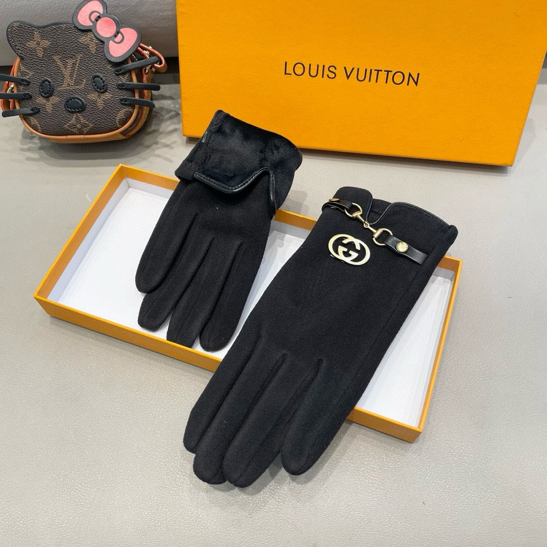 GLOVES IN BLACK CASHMERE 460077