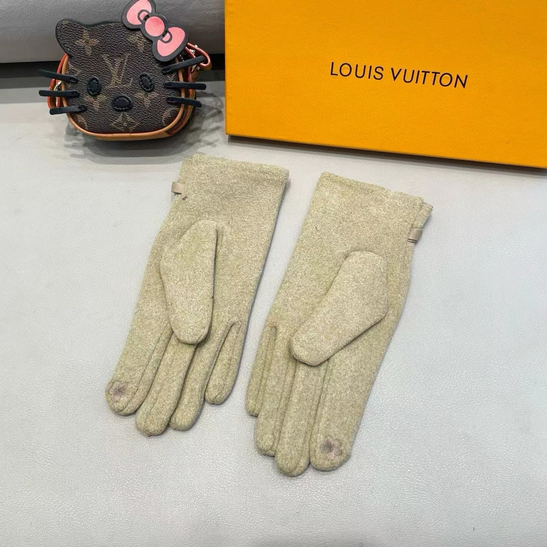 GLOVES IN ECRU BEIGE CASHMERE 460078