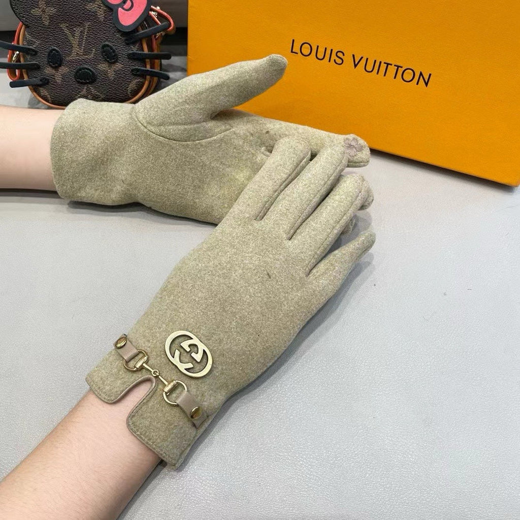 GLOVES IN ECRU BEIGE CASHMERE 460078