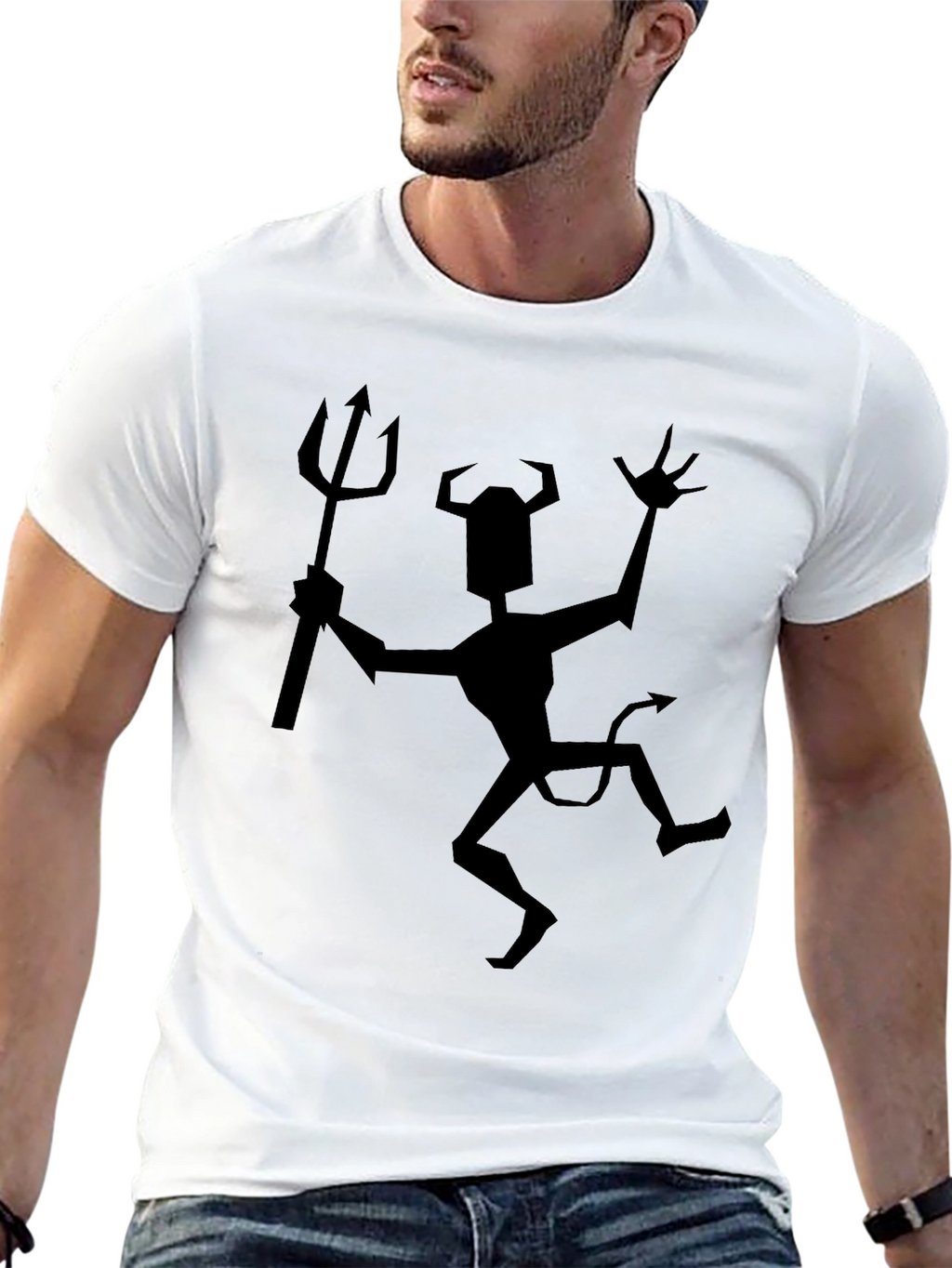 Devil Silhouette Black Graphic Tee