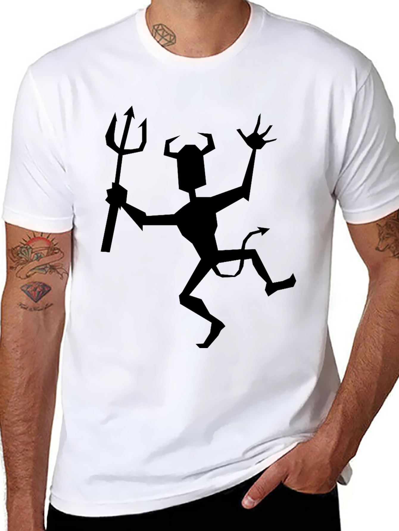 Devil Silhouette Black Graphic Tee