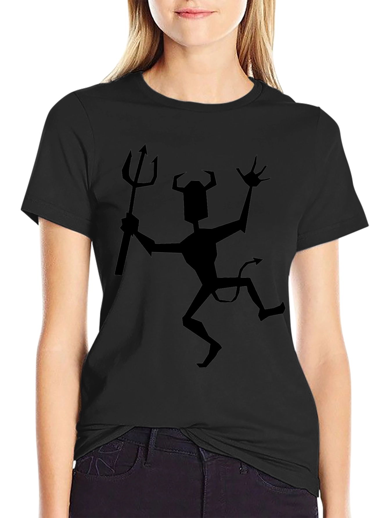 Devil Silhouette Black Graphic Tee