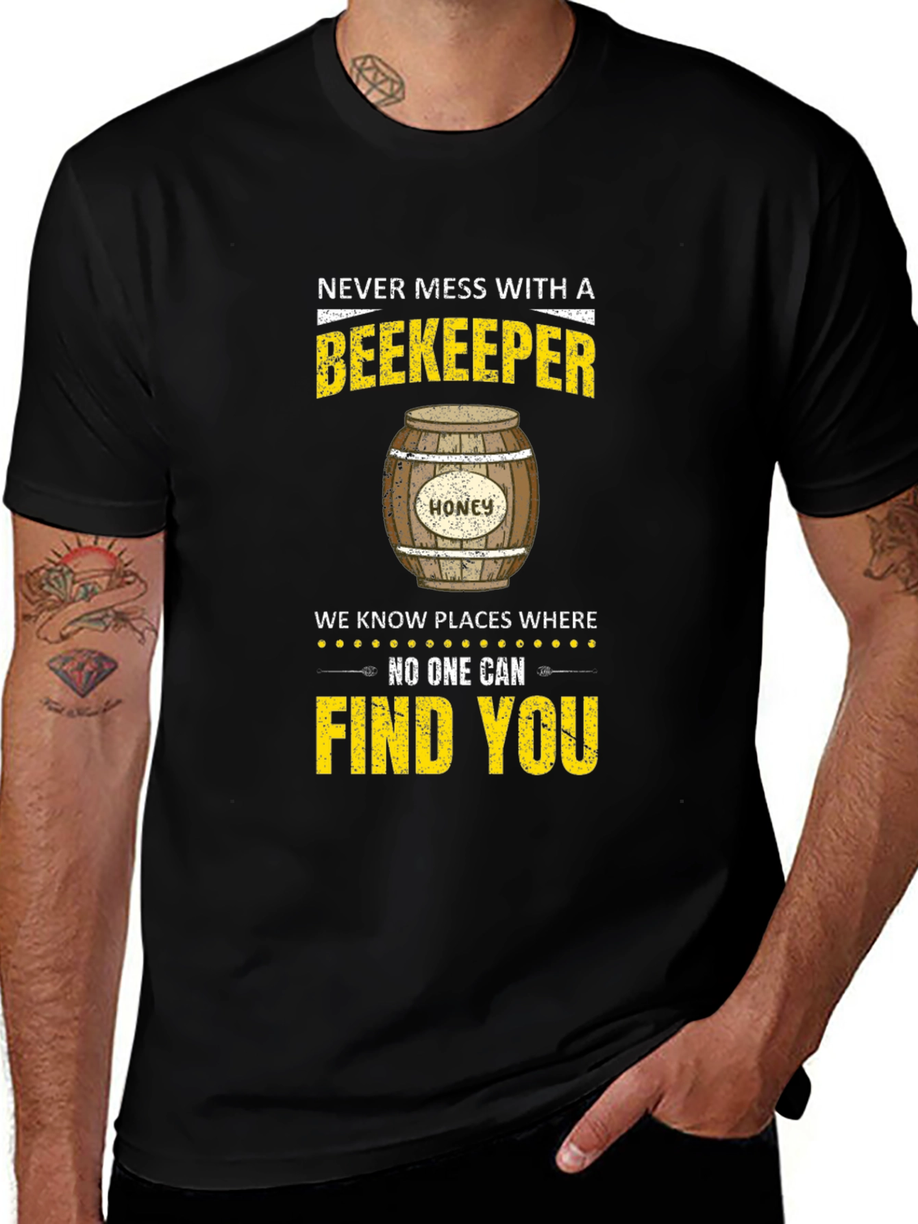 Beekeeper T-Shirt: Never Mess With A Beekeeper Tee