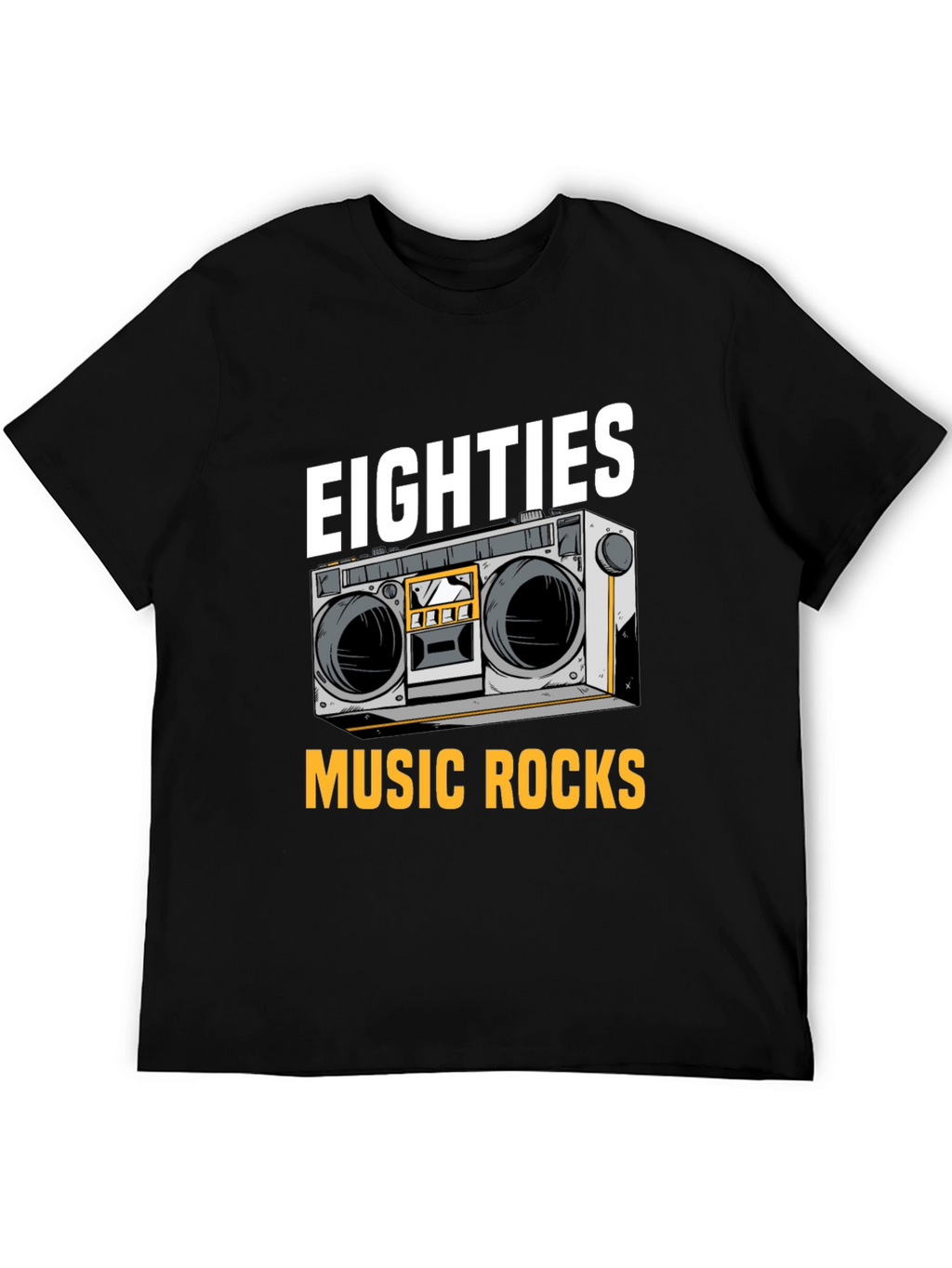 Eighties Music Rocks T-Shirt Retro Boombox