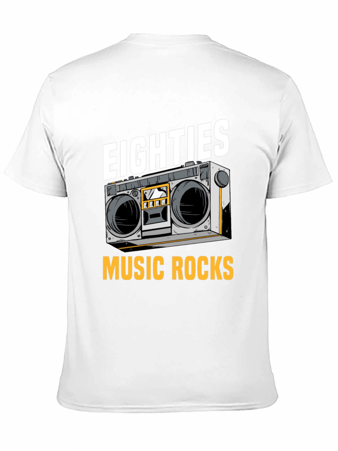 Eighties Music Rocks T-Shirt Retro Boombox