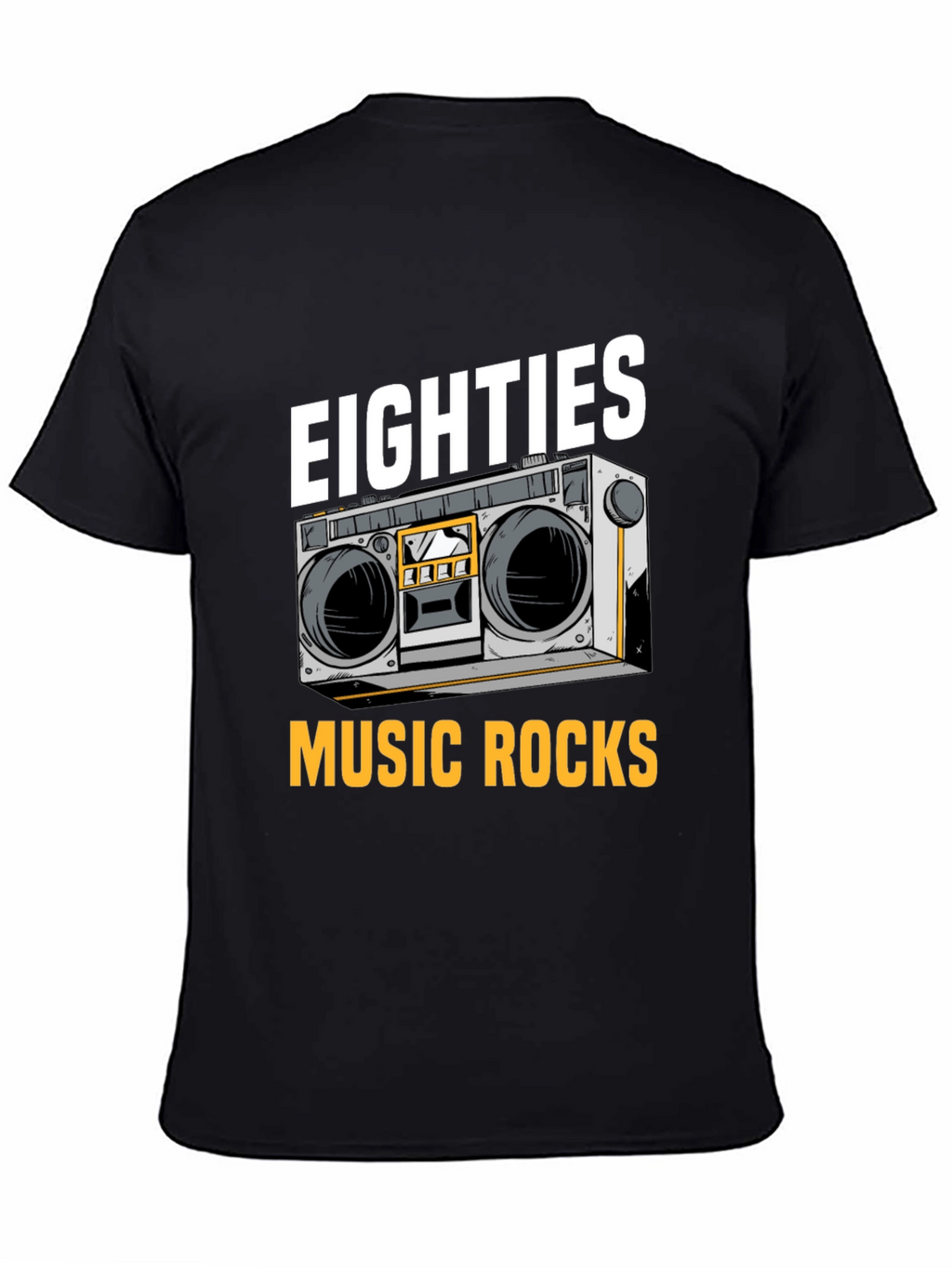 Eighties Music Rocks T-Shirt Retro Boombox