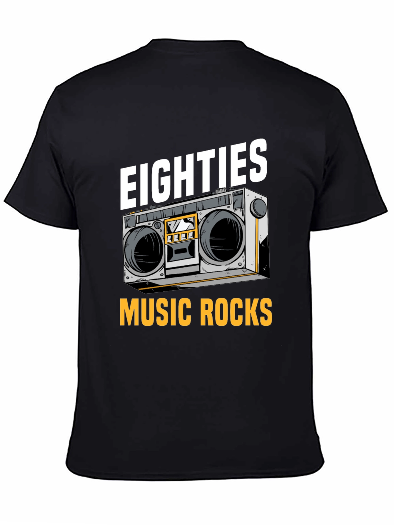 Eighties Music Rocks T-Shirt Retro Boombox