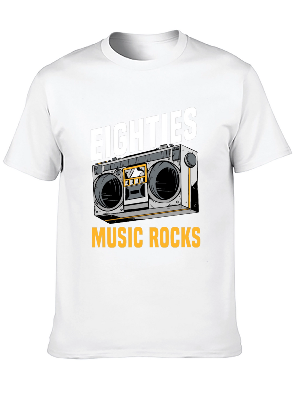 Eighties Music Rocks T-Shirt Retro Boombox