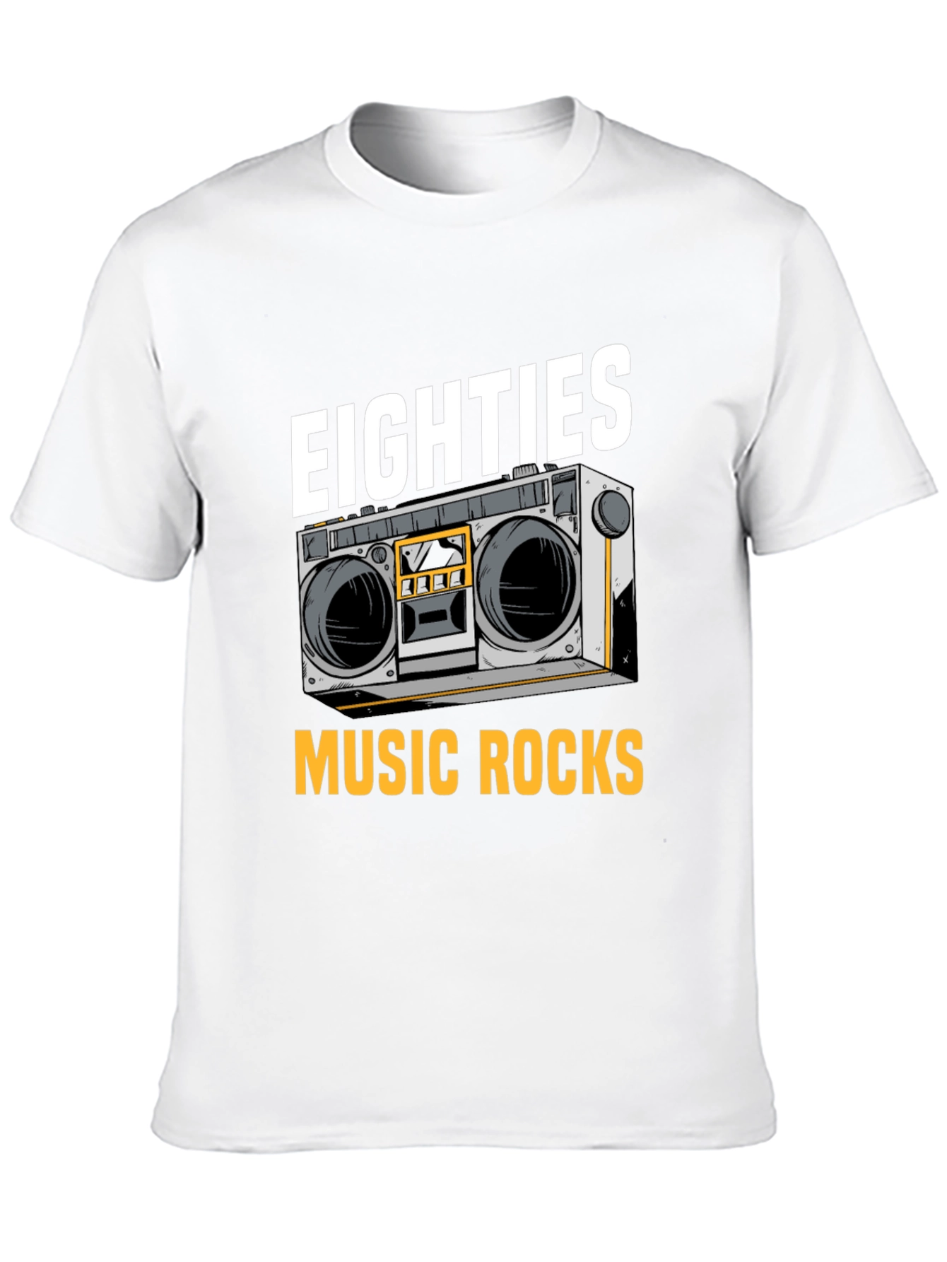 Eighties Music Rocks T-Shirt Retro Boombox
