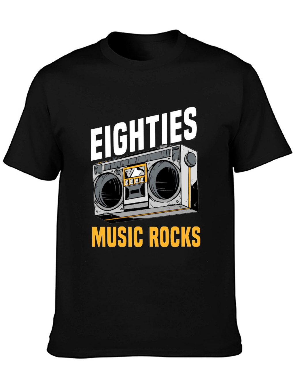 Eighties Music Rocks T-Shirt Retro Boombox