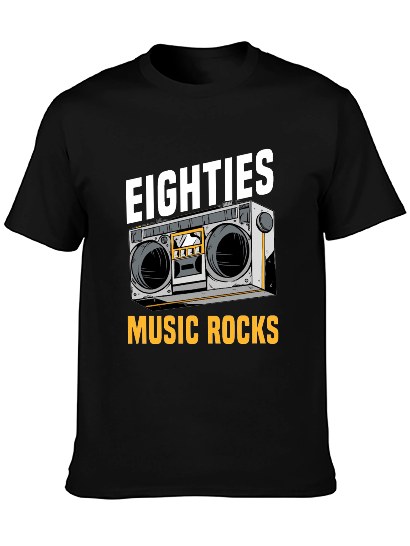 Eighties Music Rocks T-Shirt Retro Boombox