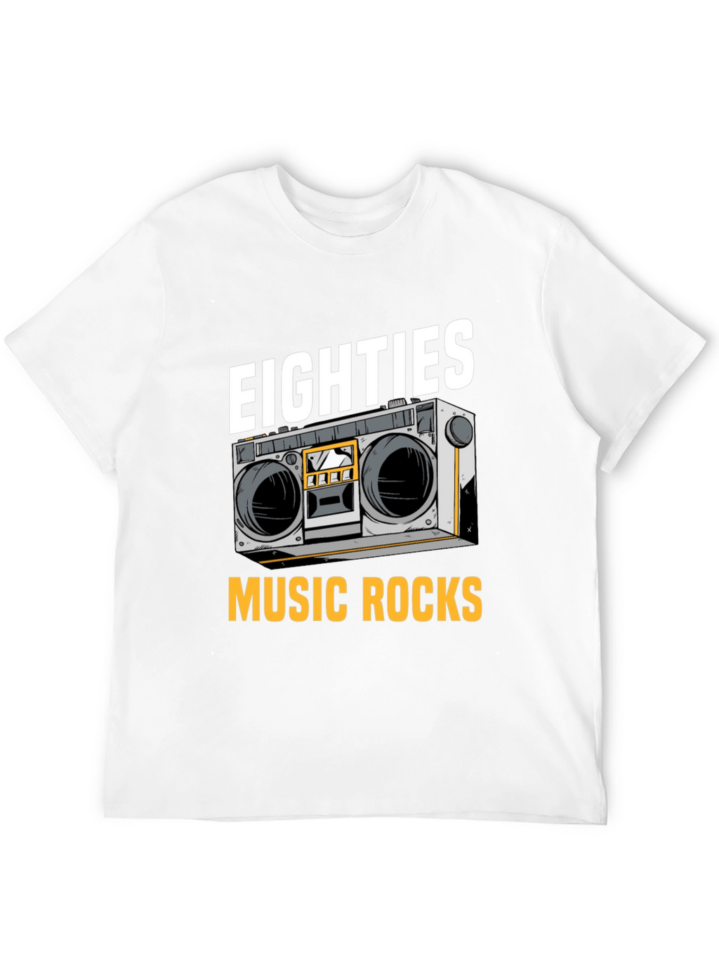 Eighties Music Rocks T-Shirt Retro Boombox