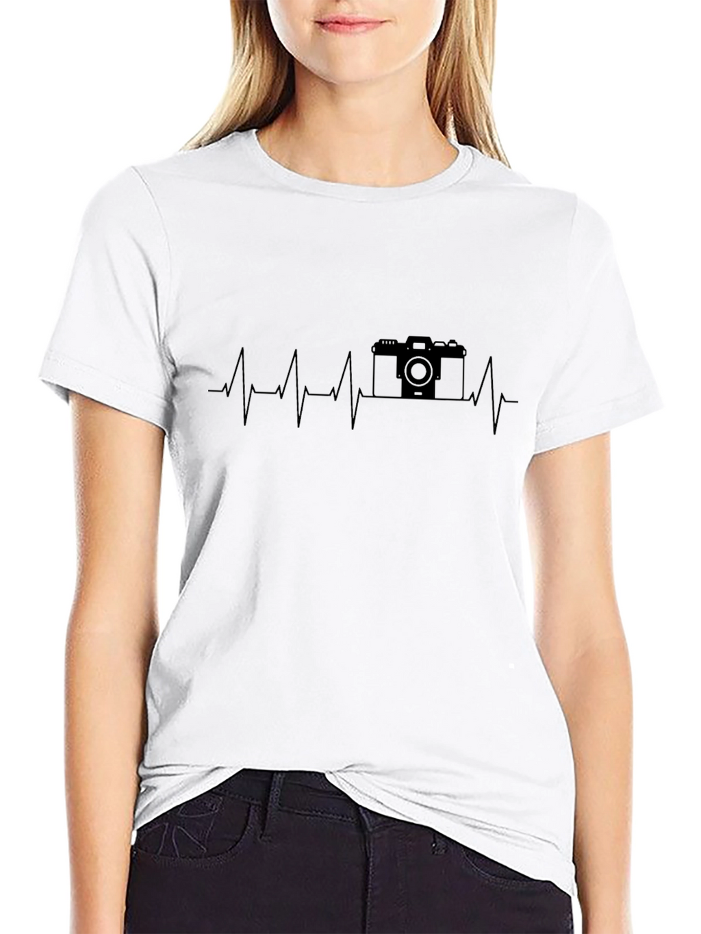 Camera Heartbeat Graphic Tee - Photographer Gift