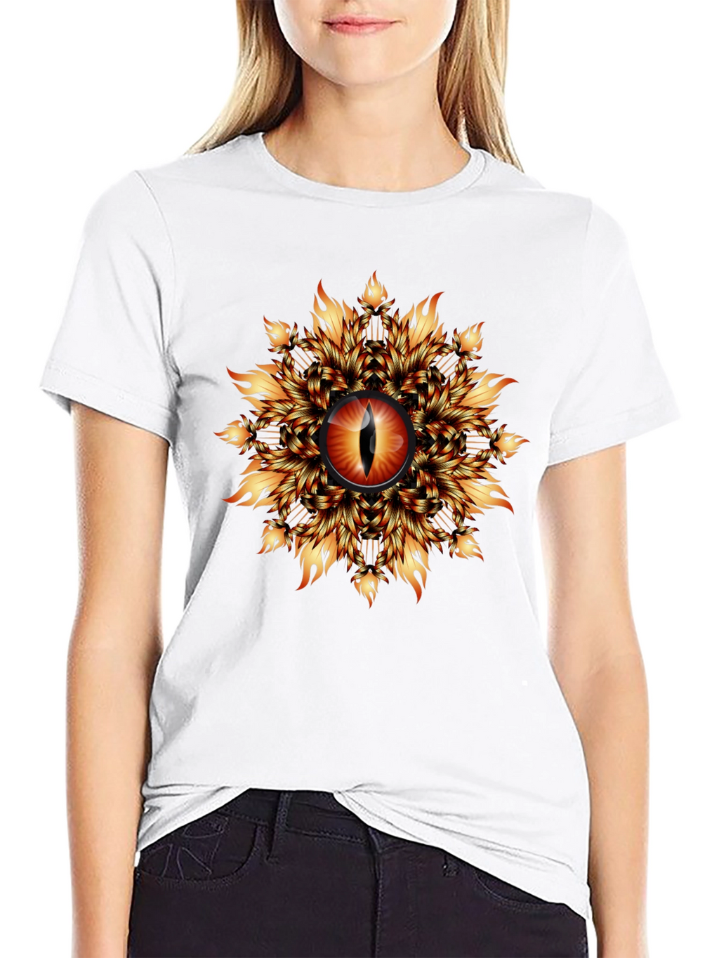 Fiery Eye Graphic T-Shirt - Black