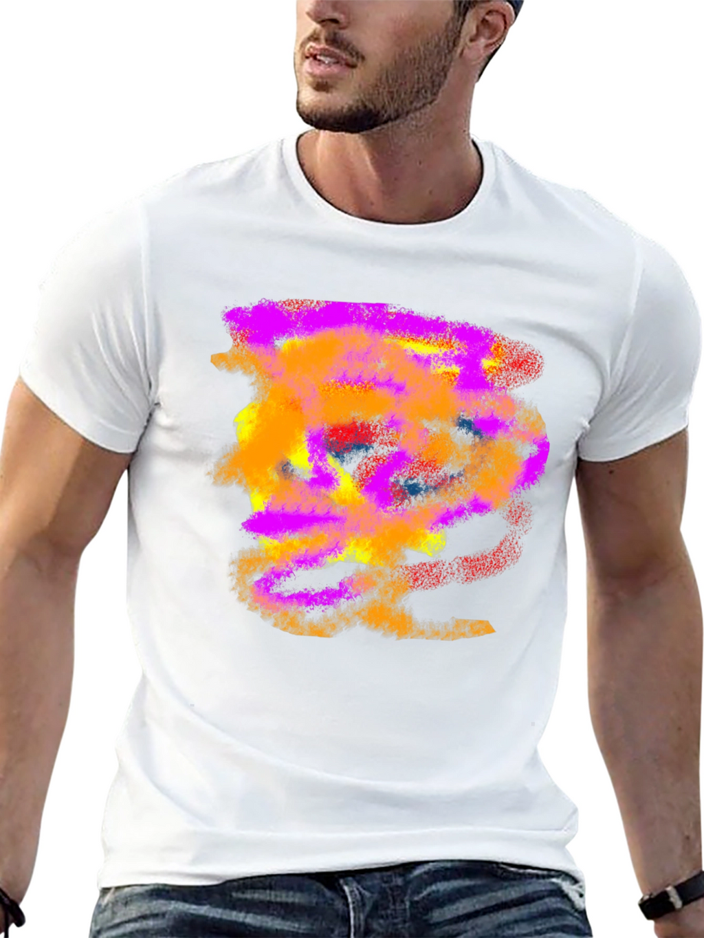 Abstract Art Black T-Shirt for Men