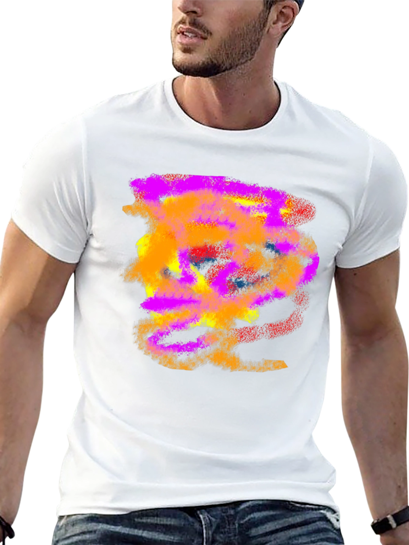 Abstract Art Black T-Shirt for Men