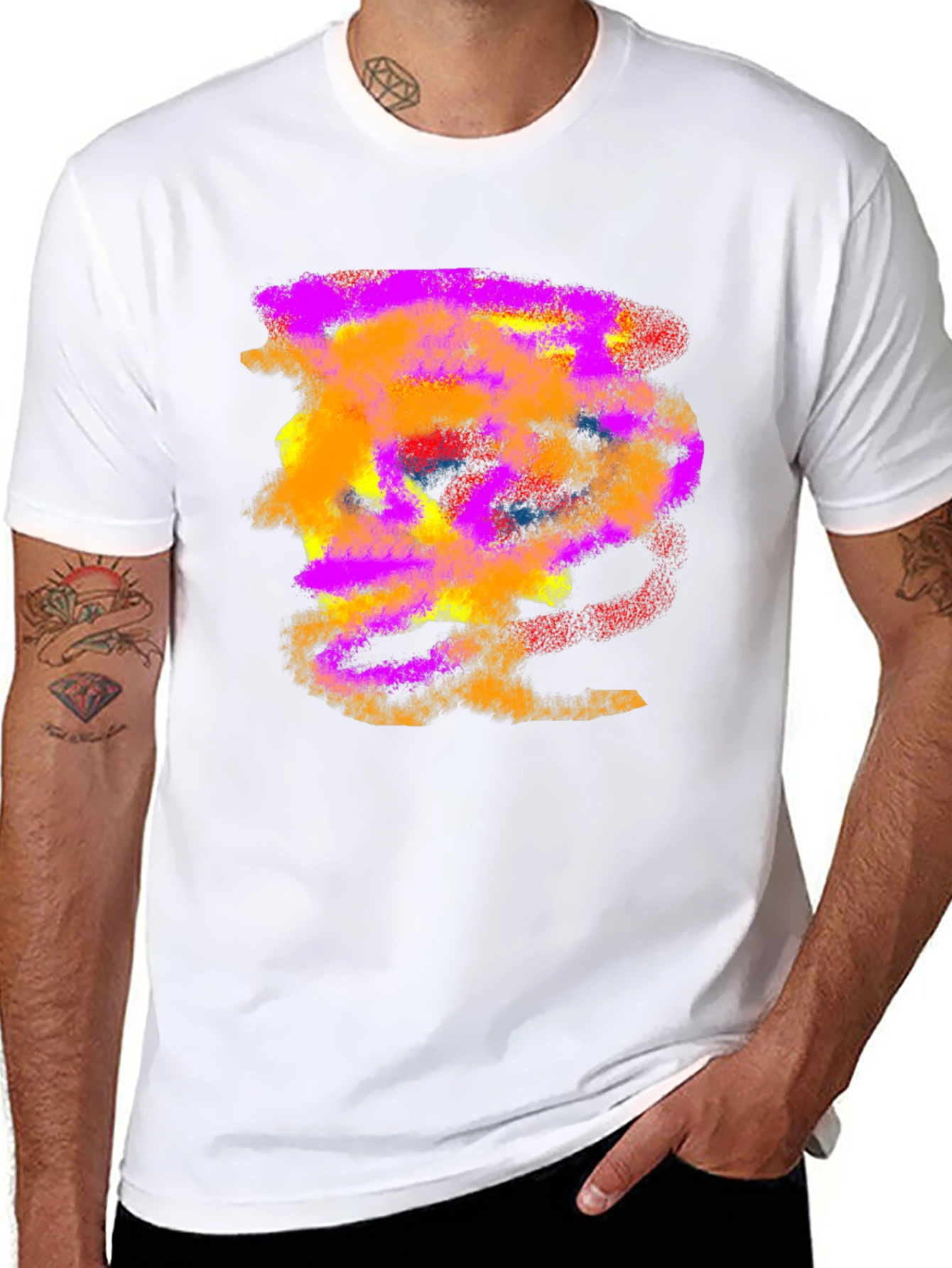 Abstract Art Black T-Shirt for Men