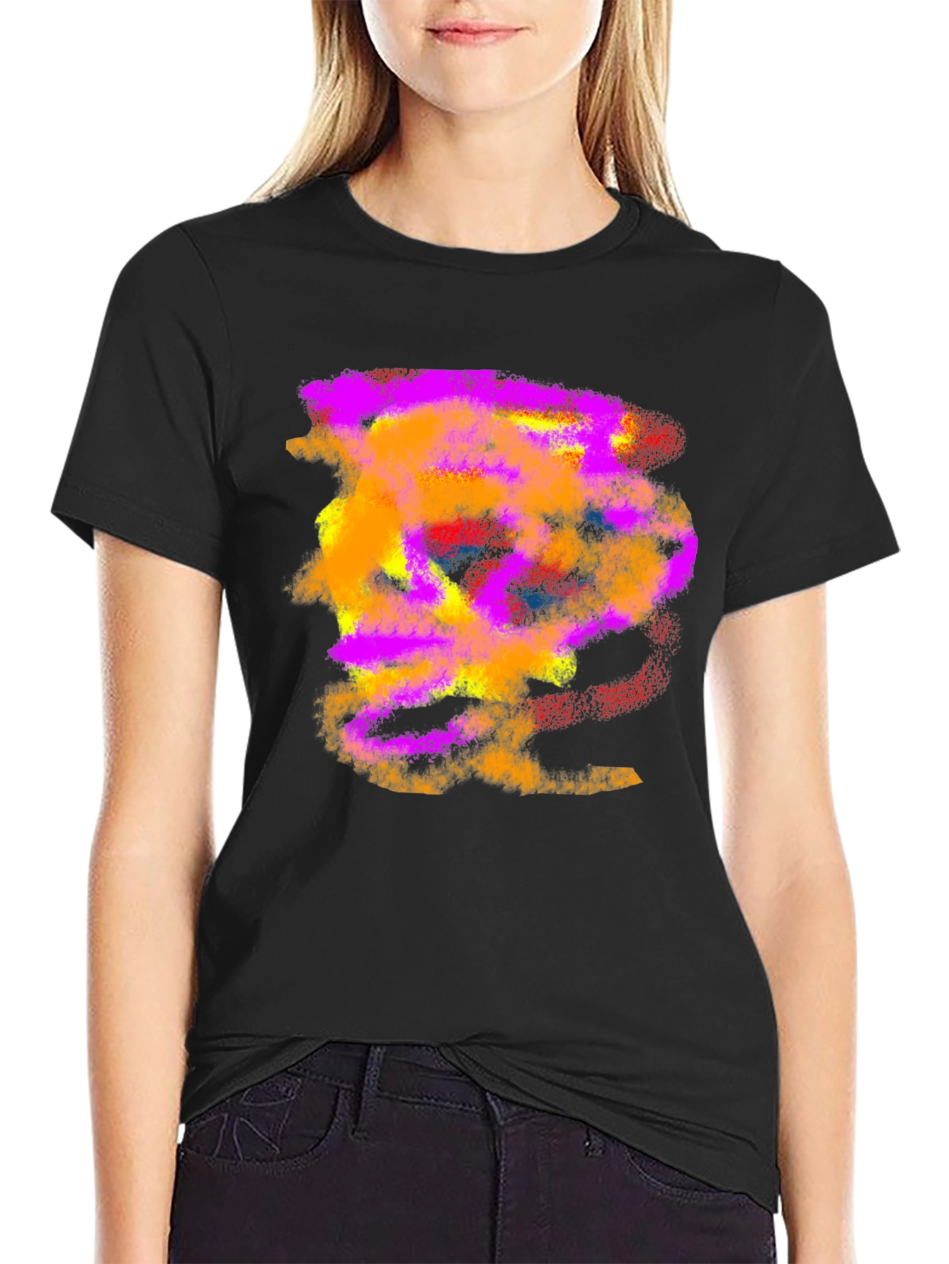 Abstract Art Black T-Shirt for Men