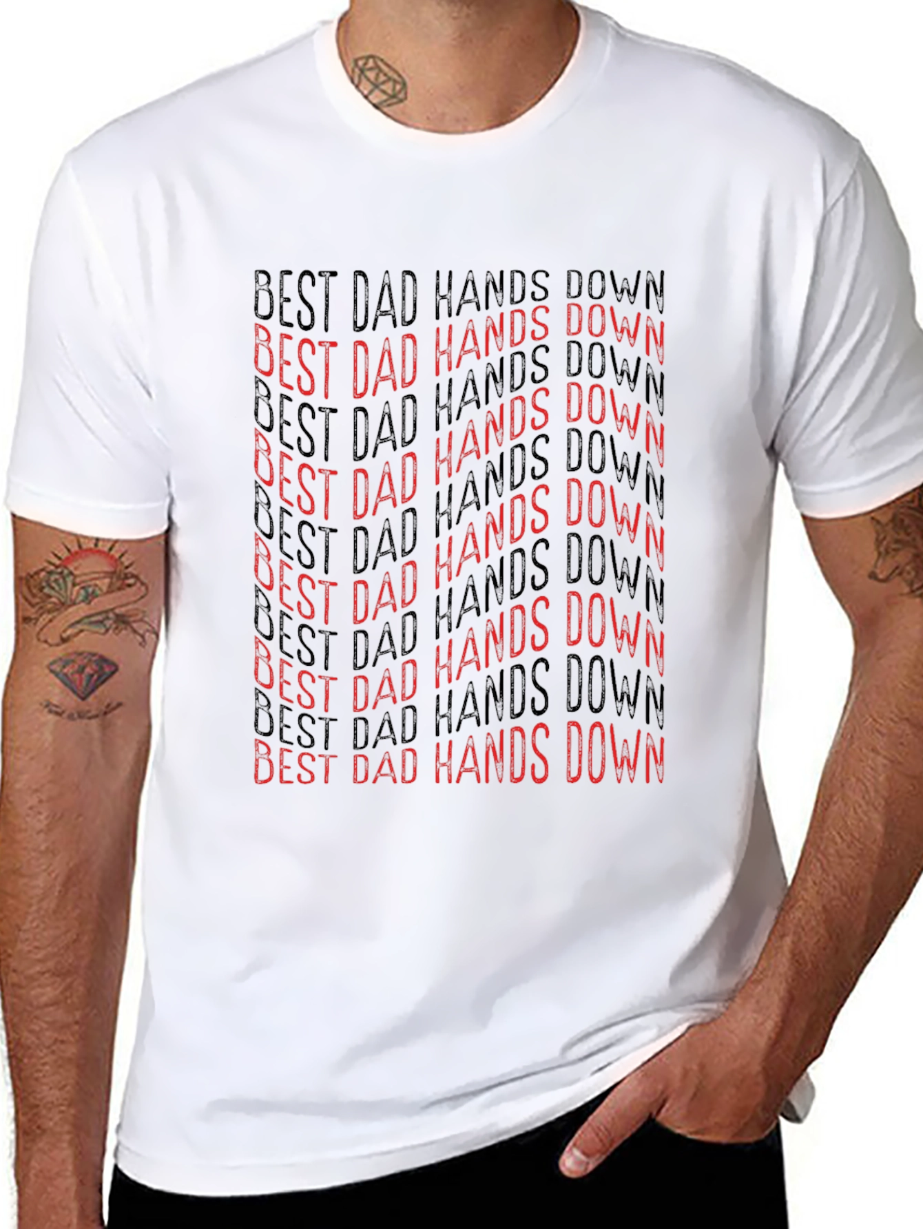 Best Dad Hands Down Graphic Tee