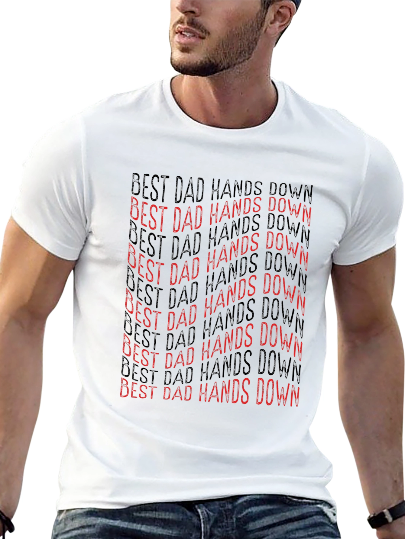 Best Dad Hands Down Graphic Tee