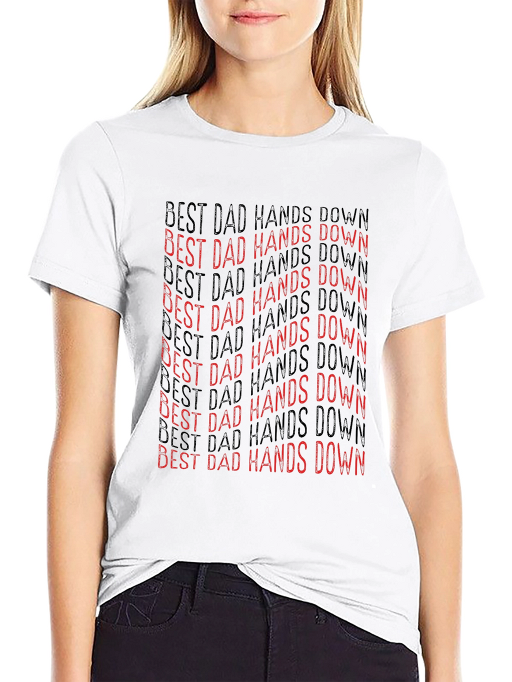 Best Dad Hands Down Graphic Tee