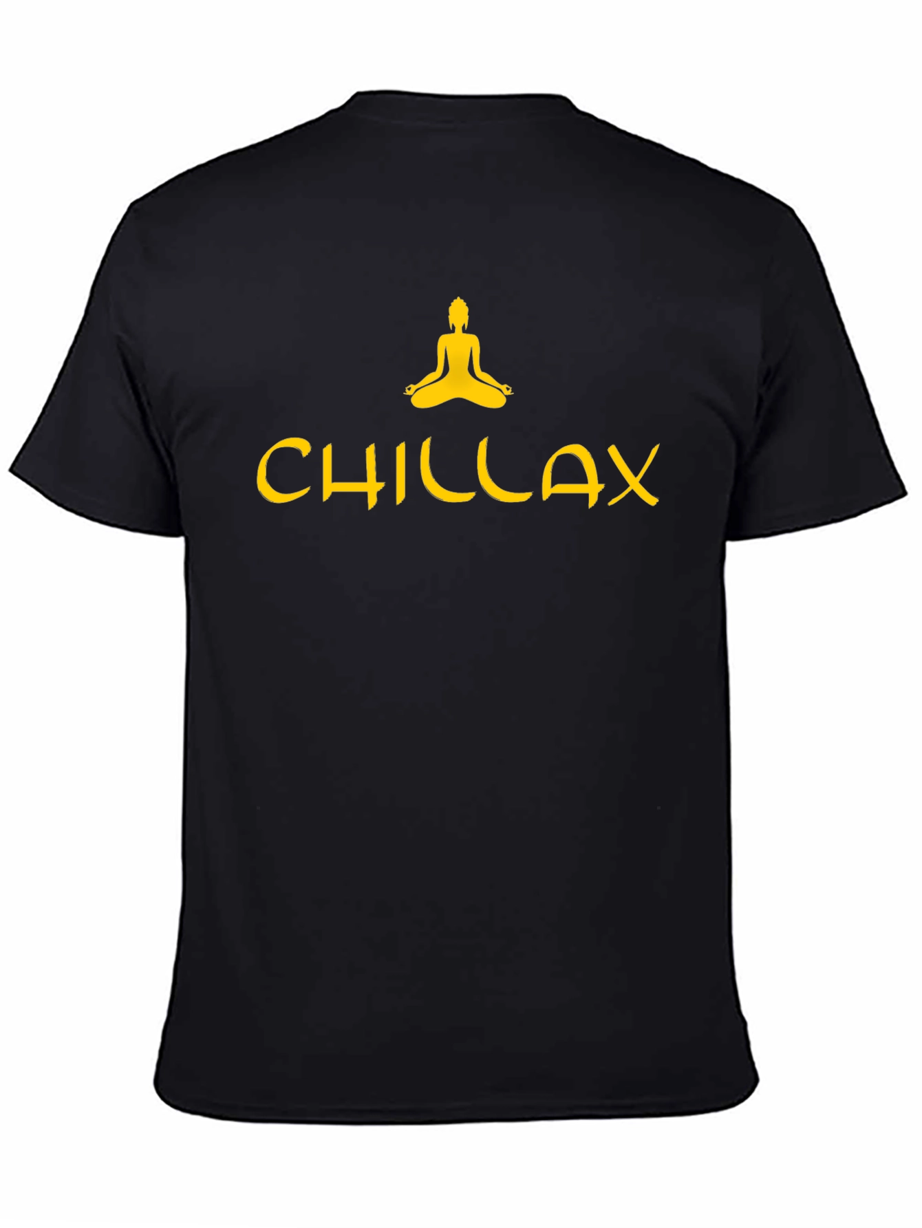 Chillax Graphic Tee - Relaxed Fit Black T-Shirt