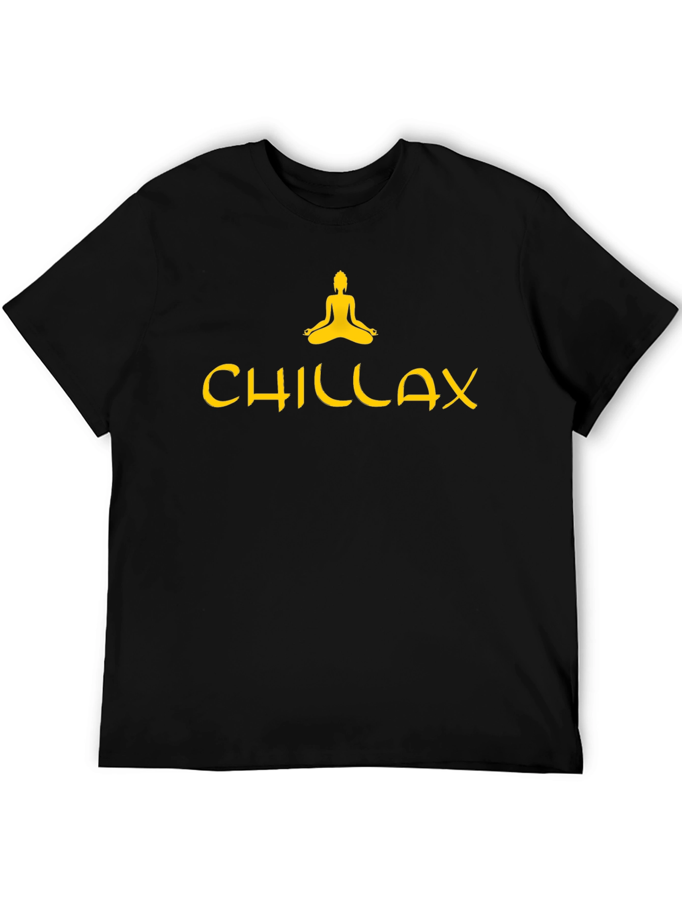 Chillax Graphic Tee - Relaxed Fit Black T-Shirt