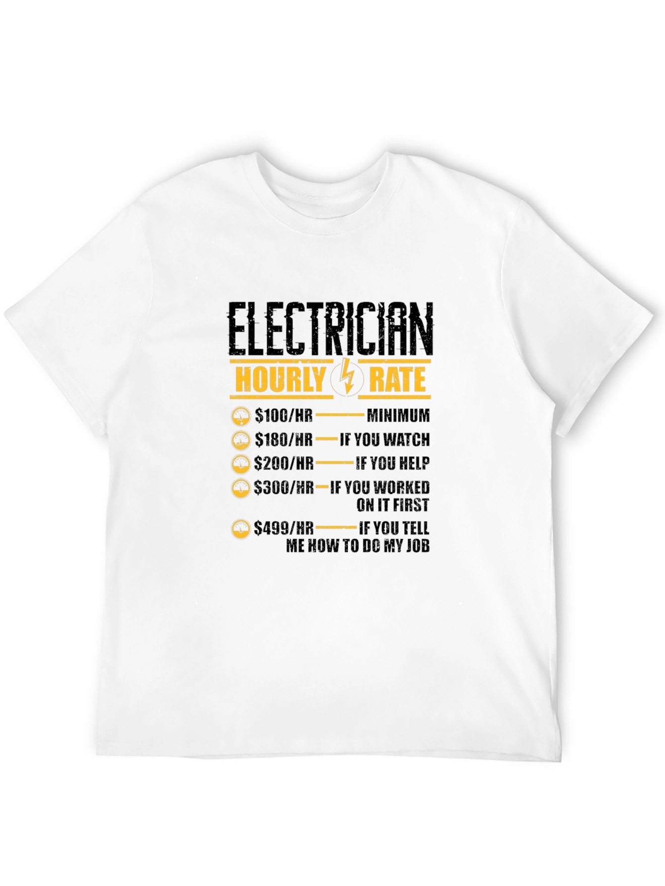 Electrician Hourly Rate Graphic Tee