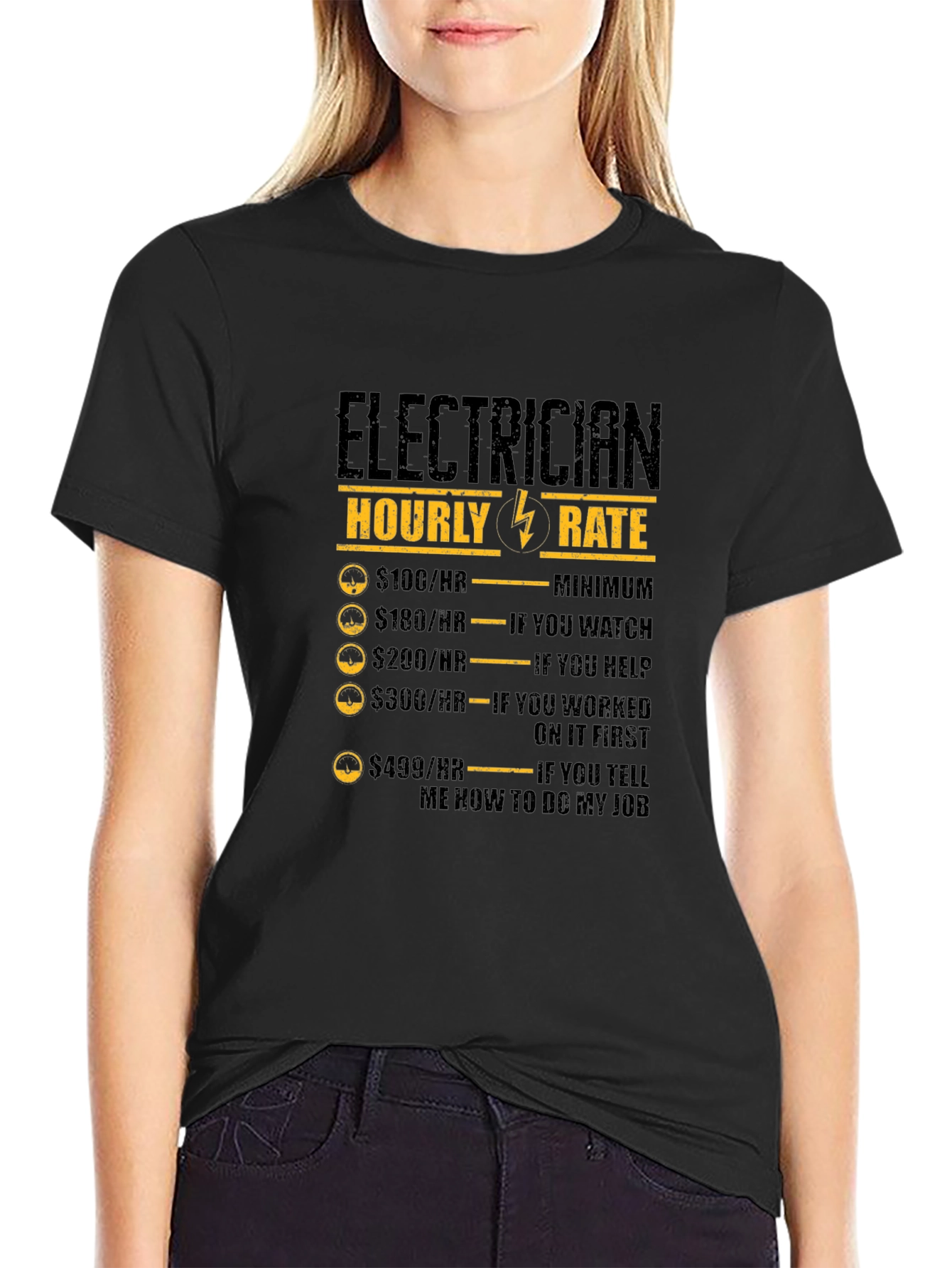 Electrician Hourly Rate Graphic Tee