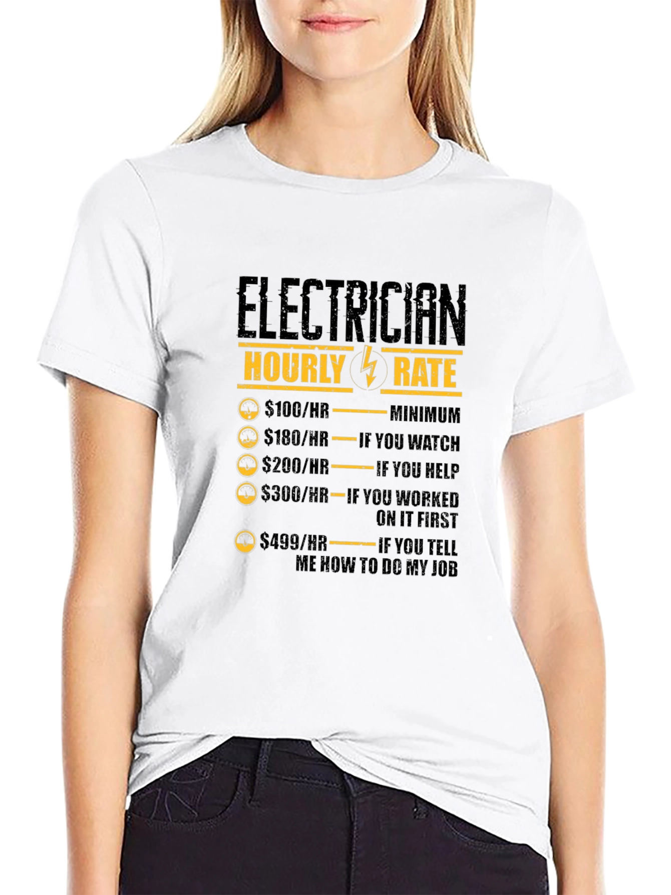 Electrician Hourly Rate Graphic Tee