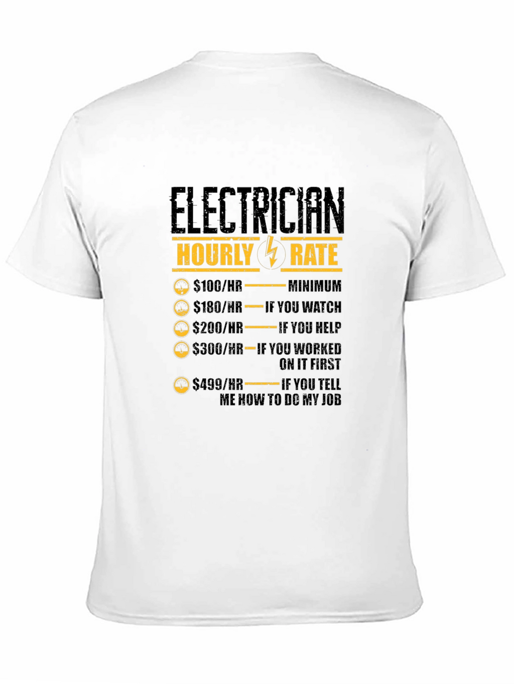 Electrician Hourly Rate Graphic Tee