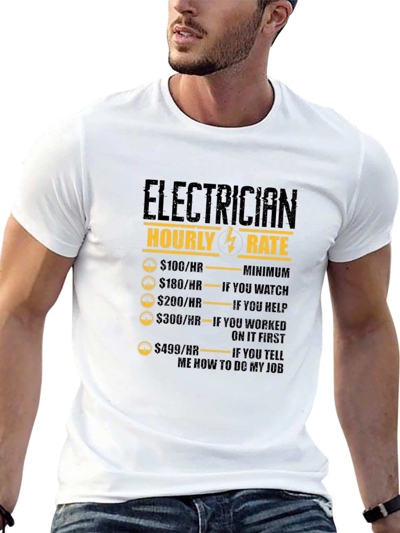 Electrician Hourly Rate Graphic Tee