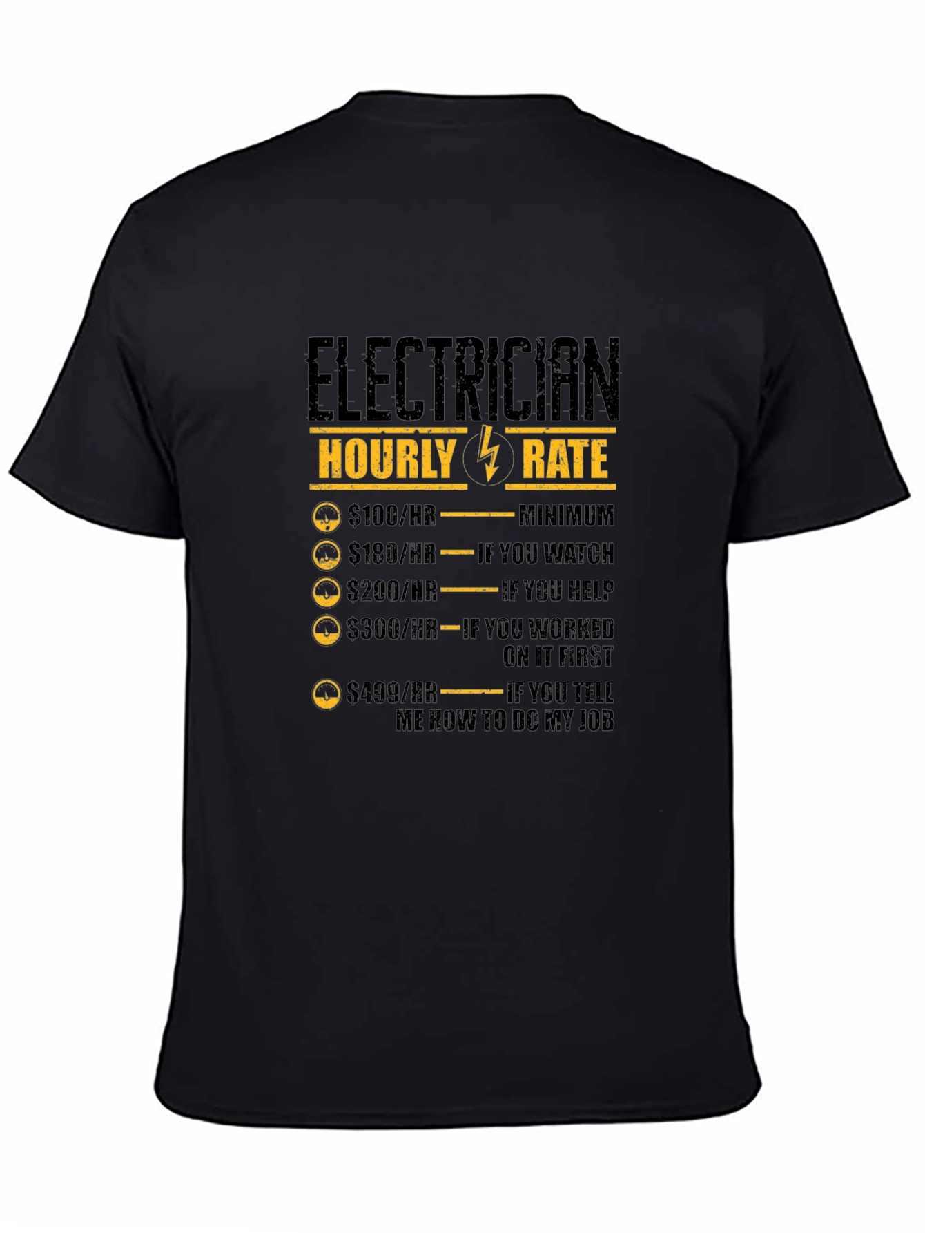 Electrician Hourly Rate Graphic Tee