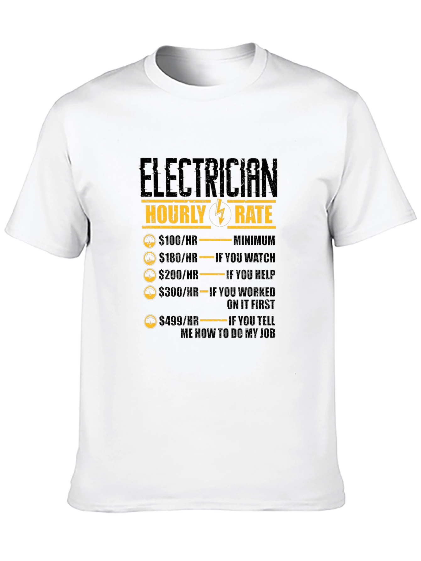Electrician Hourly Rate Graphic Tee